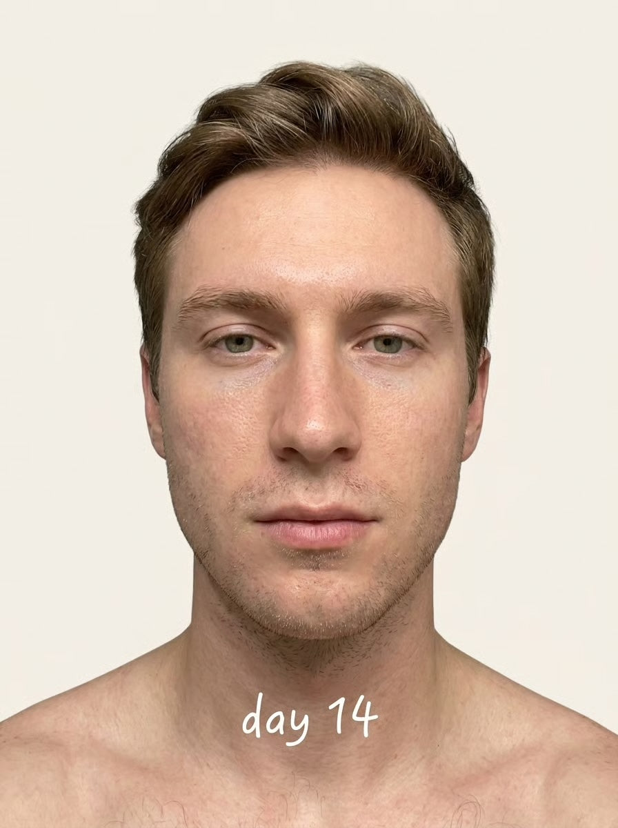 Neck · post-shave irritation — after 14 nights